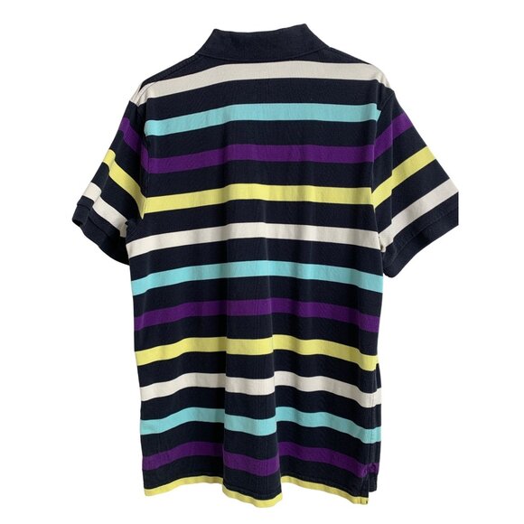 Rare Retro Mens Nike Better World XL Stripe Pinwheel Polo Short Sleeve 7172 EUC - Picture 6 of 9